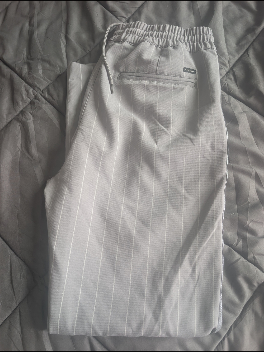 PacSun White Pinstripe Jogger Trousers